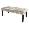 Grace Mitchell Courtney Tufted Bench, Grey -Family Home Furn Store grace mitchell courtney tufted bench grey