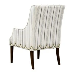 Grace Mitchell Olivia Striped Scalloped Armchair -Family Home Furn Store grace mitchell olivia striped scalloped armchair 2