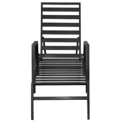 Grammercy Black Steel Slat Outdoor Chaise Lounge Chair -Family Home Furn Store grammercy black steel slat outdoor chaise lounge chair 4