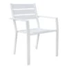 Grammercy White Steel Slat Outdoor Dining Chair -Family Home Furn Store grammercy white steel slat outdoor dining chair