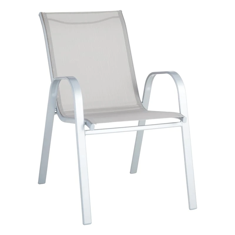 Grey & Silver Sling Stacking Chair 3 Grey & Silver Sling Stacking Chair