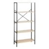 Honeybloom 4-Tier Burnaby Wood & Metal Shelf -Family Home Furn Store honeybloom 4 tier burnaby wood metal shelf