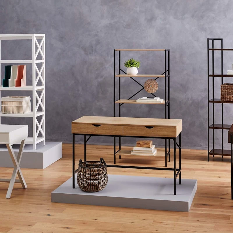 Honeybloom 4-Tier Burnaby Wood & Metal Shelf 10 Honeybloom 4-Tier Burnaby Wood & Metal Shelf - Image 8
