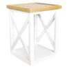 Honeybloom Anna Wood X-Side Accent Table, White 1 Honeybloom Anna Wood X-Side Accent Table, White -Family Home Furn Store honeybloom anna wood x side accent table white