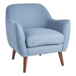 Honeybloom Braxton Blue Armchair