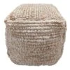 Honeybloom Caleb Jute Square Pouf -Family Home Furn Store honeybloom caleb jute square pouf