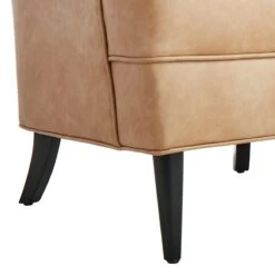 Honeybloom Colton Armchair Faux Leather Buff -Family Home Furn Store honeybloom colton armchair faux leather buff 4