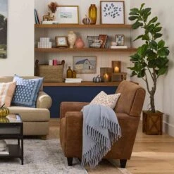 Honeybloom Dylan Brown Faux Leather Armchair -Family Home Furn Store honeybloom dylan brown faux leather armchair 5