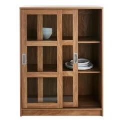 Honeybloom Fullerton 3-Shelf Sliding Door Cabinet 10 Honeybloom Fullerton 3-Shelf Sliding Door Cabinet -Family Home Furn Store honeybloom fullerton 3 shelf sliding door cabinet 3