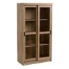 Honeybloom Fullerton 4-Shelf Sliding Door Cabinet -Family Home Furn Store honeybloom fullerton 4 shelf sliding door cabinet