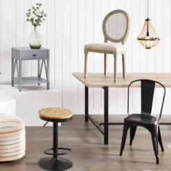 Honeybloom Idris Black Metal Dining Chair -Family Home Furn Store honeybloom idris black metal dining chair 6