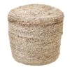 Honeybloom Karson Jute Pouf -Family Home Furn Store honeybloom karson jute pouf
