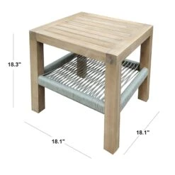 Honeybloom Park City Acacia Wood Outdoor End Table  -Family Home Furn Store honeybloom park city acacia wood outdoor end tableC2A0 5