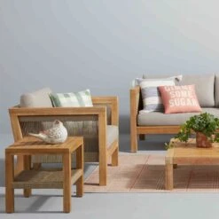 Honeybloom Park City Acacia Wood Outdoor End Table  -Family Home Furn Store honeybloom park city acacia wood outdoor end tableC2A0 8