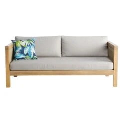 Honeybloom Park City Blonde Acacia Wood Outdoor Sofa -Family Home Furn Store honeybloom park city blonde acacia wood outdoor sofa 2