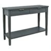 Honeybloom Redmond 2-Drawer Console Table, Grey -Family Home Furn Store honeybloom redmond 2 drawer console table grey