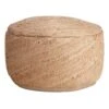 Honeybloom Round Jute Spiral Pouf -Family Home Furn Store honeybloom round jute spiral pouf