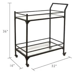 Honeybloom Sage Frost Bar Cart -Family Home Furn Store honeybloom sage frost bar cart 3