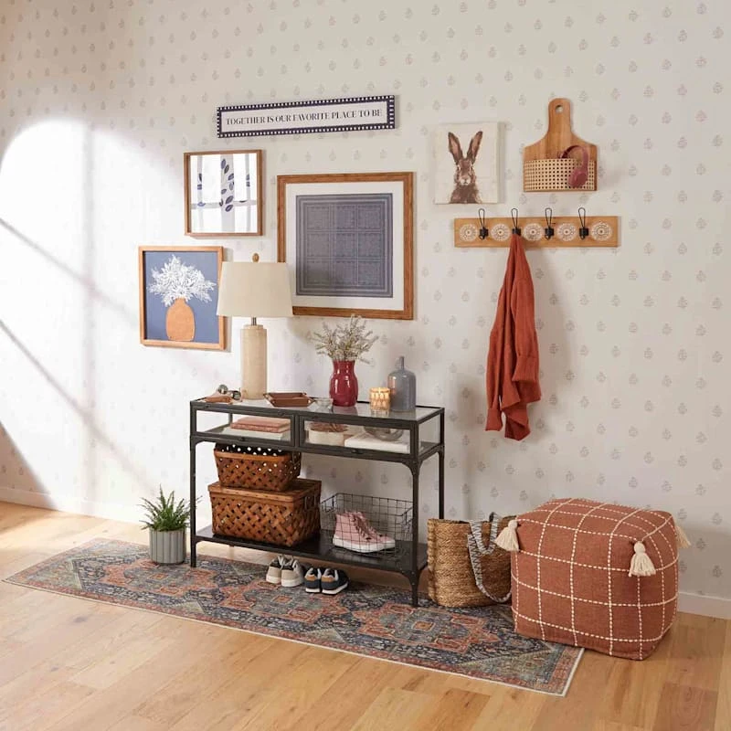 Honeybloom Shiva Brown Woven Pouf 4 Honeybloom Shiva Brown Woven Pouf - Image 2