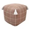 Honeybloom Shiva Brown Woven Pouf -Family Home Furn Store honeybloom shiva brown woven pouf