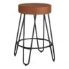Honeybloom Verona Cognac Faux Leather Counter Stool -Family Home Furn Store honeybloom verona cognac faux leather counter stool