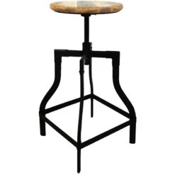Honeybloom Waco Adjustable Backless Barstool -Family Home Furn Store honeybloom waco adjustable backless barstool 4