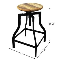 Honeybloom Waco Adjustable Backless Barstool -Family Home Furn Store honeybloom waco adjustable backless barstool 6