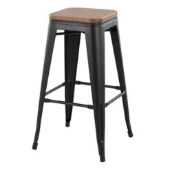 Honeybloom Westfield Barstool, Black -Family Home Furn Store honeybloom westfield barstool black 2