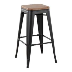 Honeybloom Westfield Barstool, Black