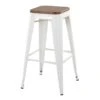 Honeybloom Westfield Barstool, White -Family Home Furn Store honeybloom westfield barstool white