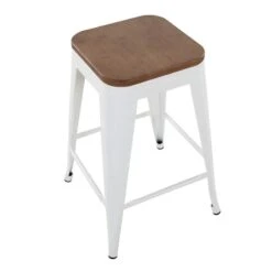 Honeybloom Westfield Counter Stool, White -Family Home Furn Store honeybloom westfield counter stool white 3