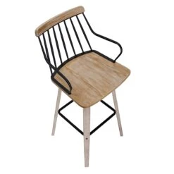 Honeybloom Whitley Swivel Barstool -Family Home Furn Store honeybloom whitley swivel barstool 8