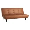 Honeybloom Wyatt Push Back Sofa, Cognac Faux Leather -Family Home Furn Store honeybloom wyatt push back sofa cognac faux leather