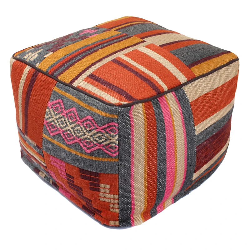 Indira Yard Dyed Pouf 3 Indira Yard Dyed Pouf