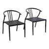 Laila Ali 2-Piece Sydney Outdoor Bistro Chairs, Black -Family Home Furn Store laila ali 2 piece sydney outdoor bistro chairs black