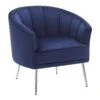 Laila Ali Avani Blue Velvet Accent Chair -Family Home Furn Store laila ali avani blue velvet accent chair