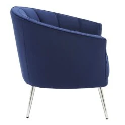 Laila Ali Avani Blue Velvet Accent Chair -Family Home Furn Store laila ali avani blue velvet accent chair 2
