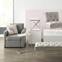 Laila Ali Harlowe Modern Track Armchair -Family Home Furn Store laila ali harlowe modern track armchair 3