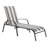 Laila Ali Stackable Black & White Striped Sling Outdoor Chaise Lounge Chair -Family Home Furn Store laila ali stackable black white striped sling outdoor chaise lounge chair