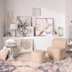 Laila Ali Sylvan Ottoman, Silver -Family Home Furn Store laila ali sylvan ottoman silver 4