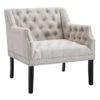 Lena Ivory Velvet Tufted Armchair With Nailhead Trim 1 Lena Ivory Velvet Tufted Armchair With Nailhead Trim -Family Home Furn Store lena ivory velvet tufted armchair with nailhead trim