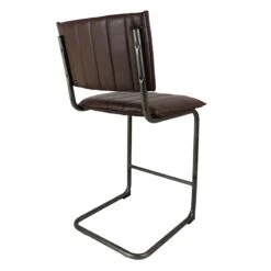 Luka Faux Leather Counter Stool, Dark Brown -Family Home Furn Store luka faux leather counter stool dark brown 3