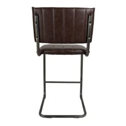 Luka Faux Leather Counter Stool, Dark Brown -Family Home Furn Store luka faux leather counter stool dark brown 4