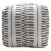 Maya Handwoven Striped Square Pouf -Family Home Furn Store maya handwoven striped square pouf