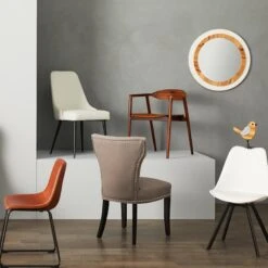 Mereen Ivory Upholstered Dining Chair -Family Home Furn Store mereen ivory upholstered dining chair 3