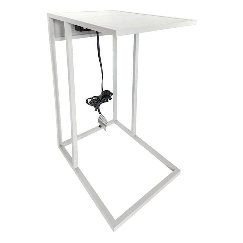 Metal C-Table With USB Port, Grey 3 Metal C-Table With USB Port, Grey