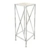 Metal Plant Stand With Wood Top Grey, Large -Family Home Furn Store metal plant stand with wood top grey large
