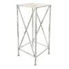 Metal Plant Stand With Wood Top Grey, Medium -Family Home Furn Store metal plant stand with wood top grey medium