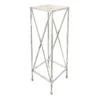 Metal Plant Stand With Wood Top Grey, Small -Family Home Furn Store metal plant stand with wood top grey small