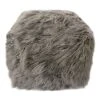 Mongolian Pouf, Grey -Family Home Furn Store mongolian pouf grey